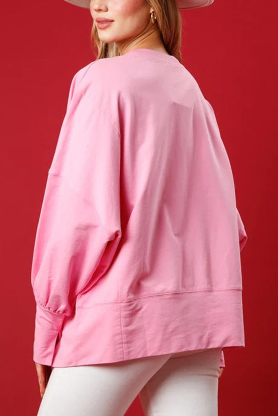 Luvik | Joulupukki Pailletit Rennot Väljä Pitkä Hihainen Collegepaita