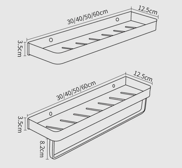 ALUMAX – Svart Aluminum Hjørneskap uten boring Luvikno