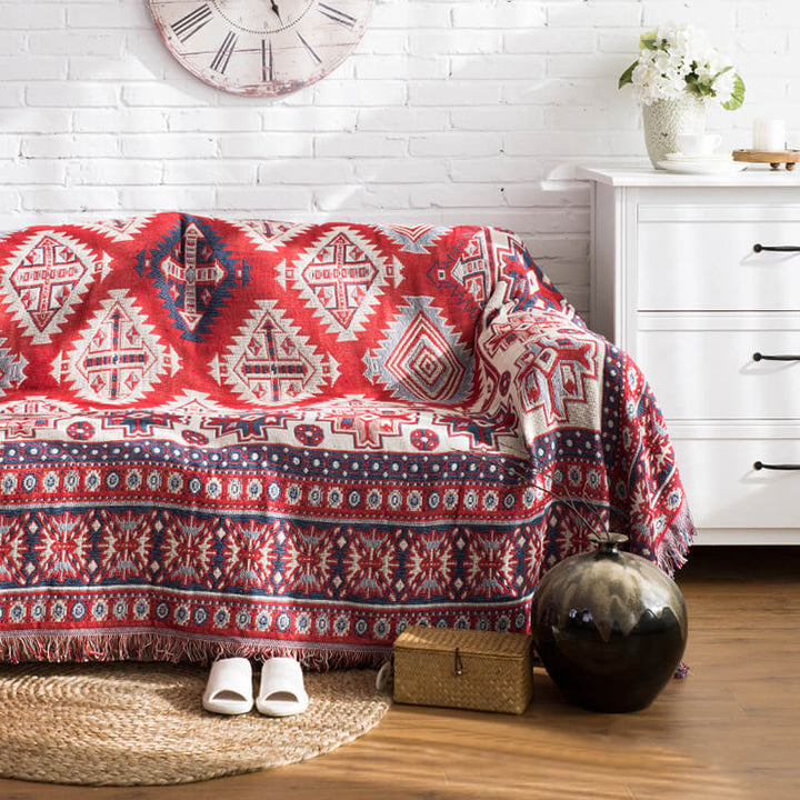 Bohemske strikkede kaster for sofasmykke | Luvikno