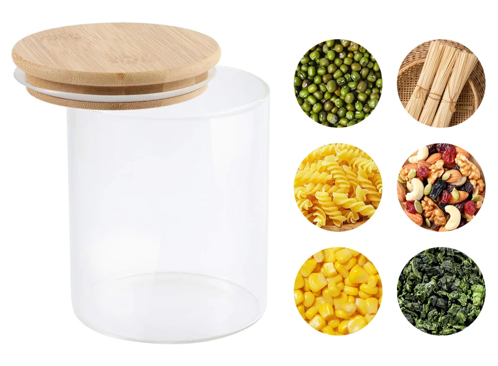 PureVorrat Glass Container Set – Oppbevaringskrukker med Trellokk | Tett og Stilfull | Moderne Kjøkkenoppbevaring | Luvikno