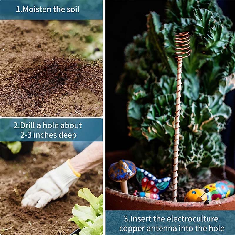 Kobber plantepinner 30 cm | Luvikno