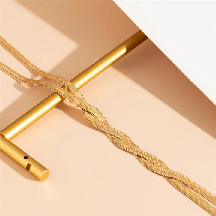 FlexiChain Halskjede – Justerbar Elegant Stil Luvikno