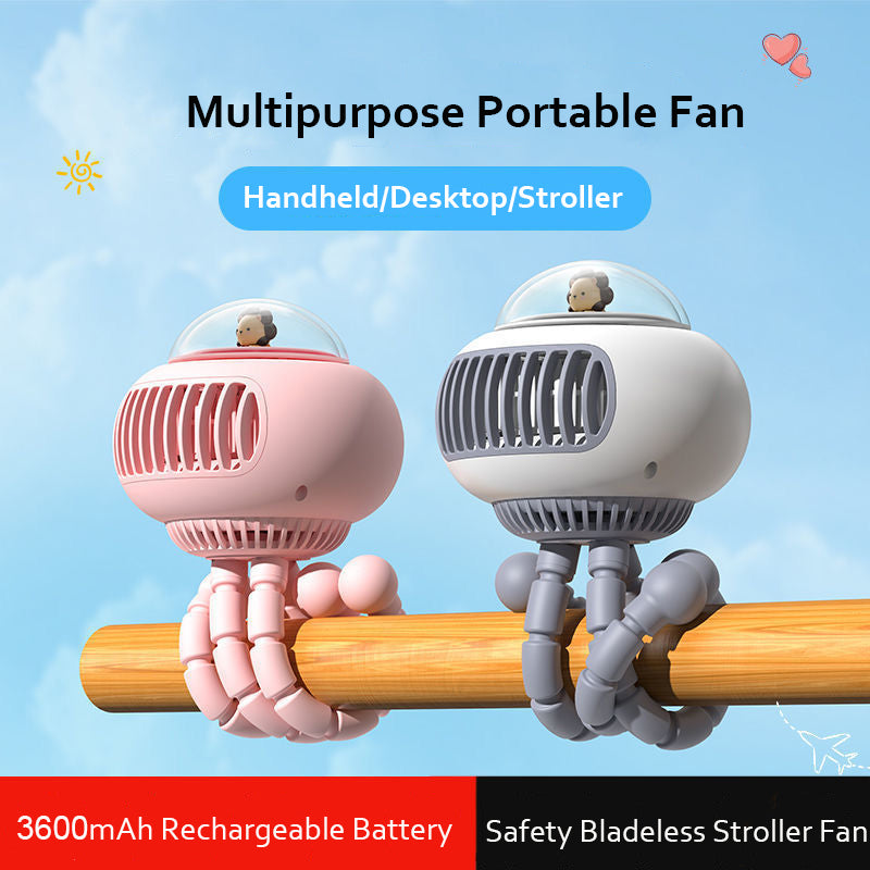 Lovelyst Cartoon Portable Safe Stroller Fan | Luvikno