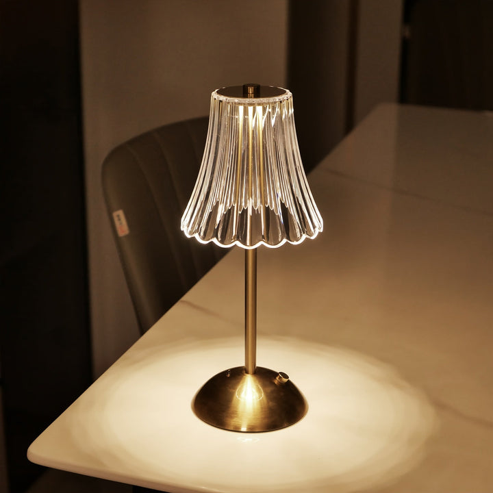Crystaluxe Lamp - LED Krystall Bordlampe med Berøringsfunksjon Luvikno