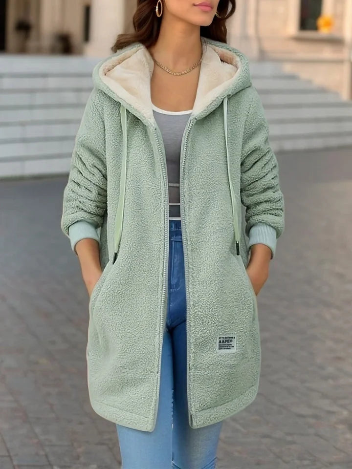 Luvik | Fleece Hupullinen Takki Vetoketjullisella Suljennalla