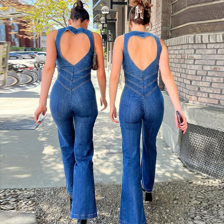 Luvik | Denim-yksihaalarit vetoketju-yksityiskohdalla naisille