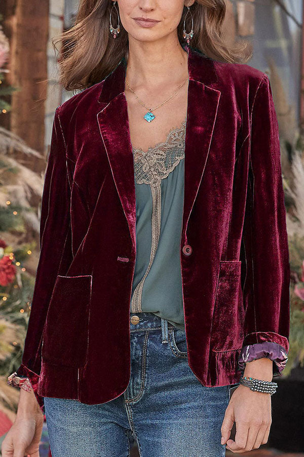 Luvik | Samt Cropped Top pieni Bleiseri