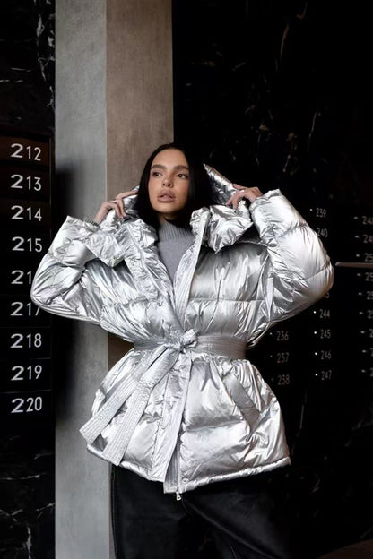 Luvik | Huoodattu Vöistä Puffer-takki