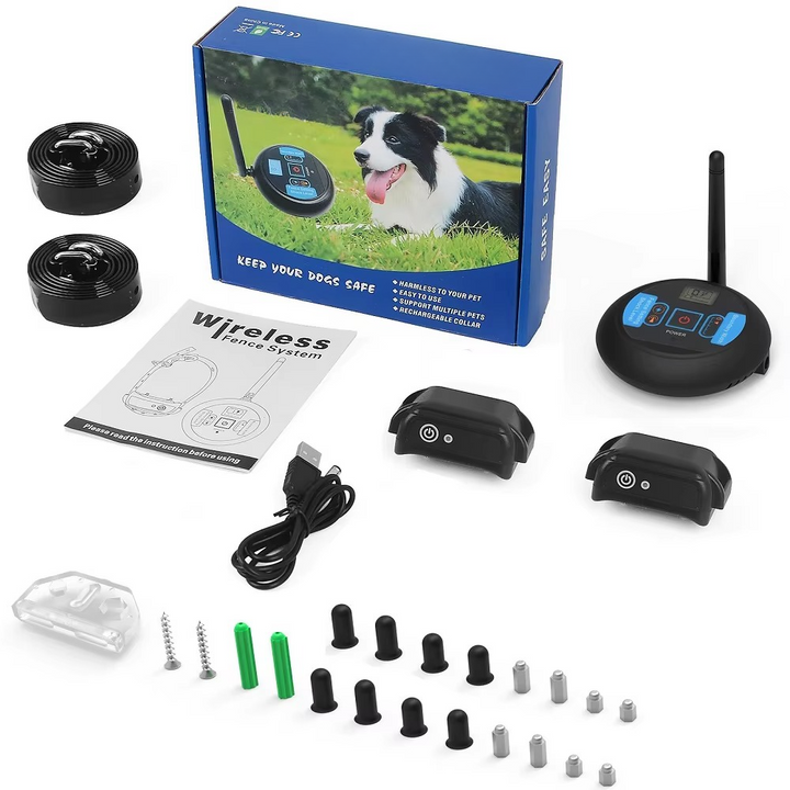 Ultimate Safety 1,574.8 fot Trådløst Hundegjerde System med Oppladbar, Vanntett Halsbånd Luvikno