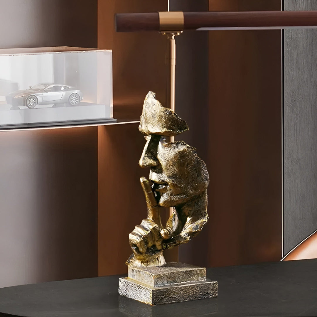 Abstract Thinker Skulptur – Moderne Deco Figur laget av Harpiks | Perfekt for Stue & Kontor | Luvikno