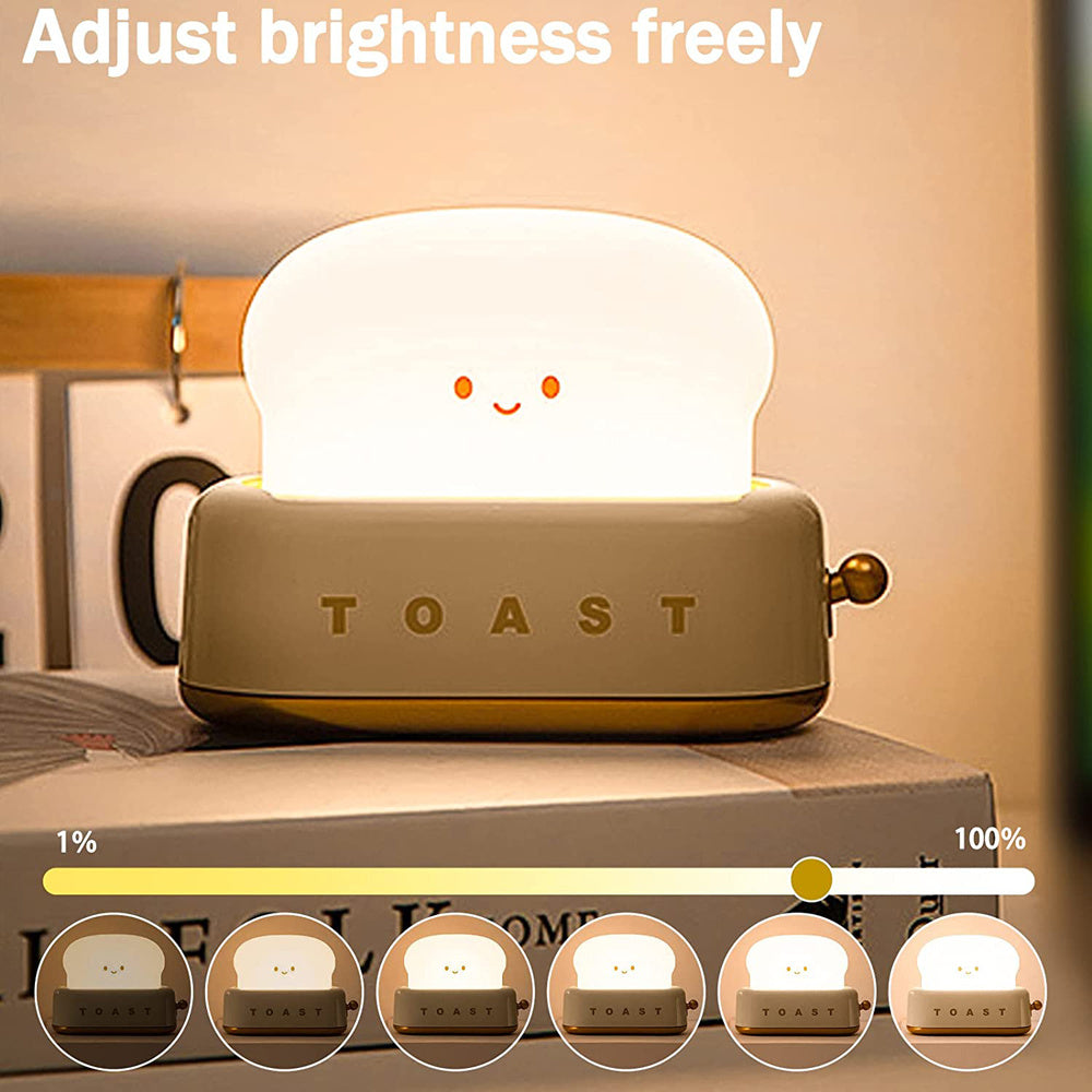 USB-lading LED-brød nattelys med dimmefunksjon og timer | Luvikno