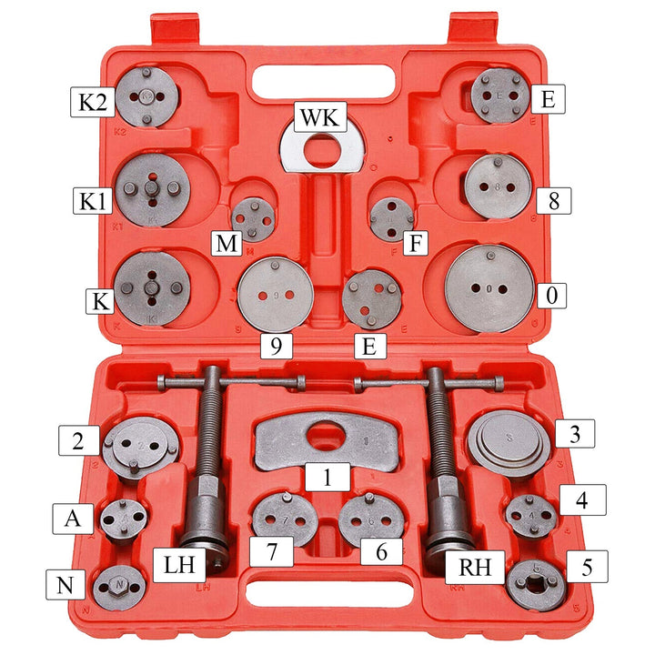 22 PCS Bremskaliper Tilbakestillingsverktøysett Universal | Luvikno