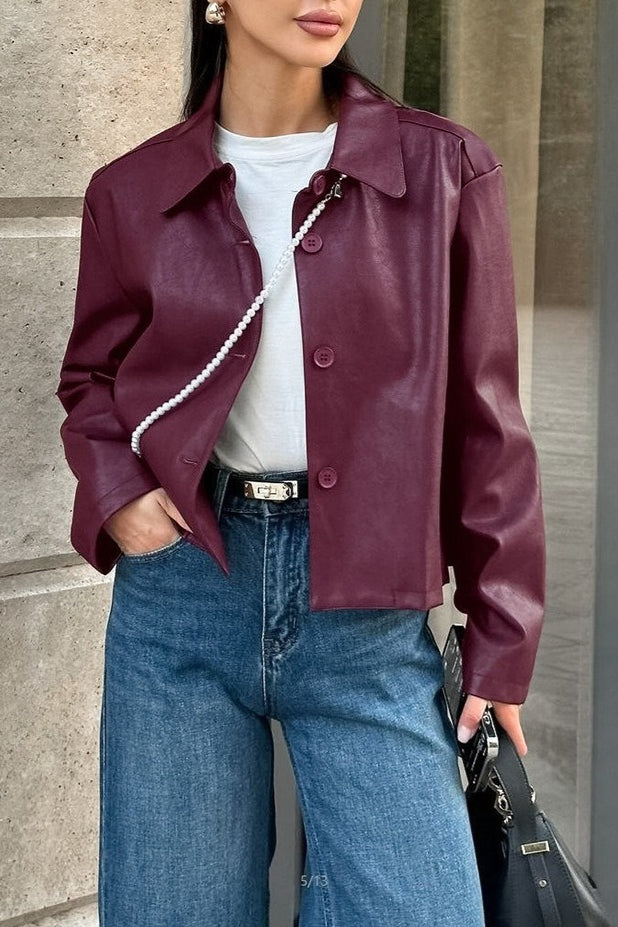 Luvik | Irrotettava PU-nahkajakki