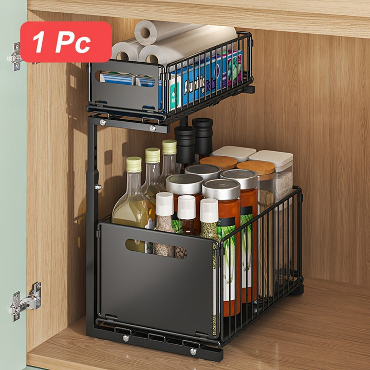 Pull-out Under-Cabinet Organizer 2 Levels | Luvikno