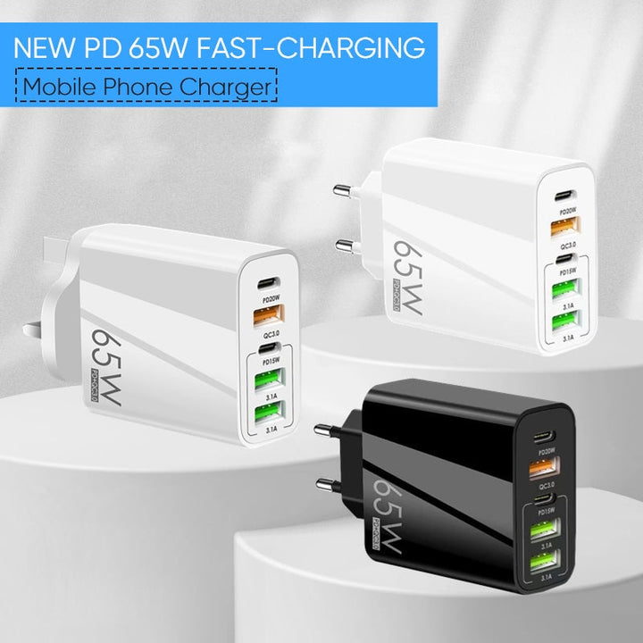 Multi Port Adapter 65W Hurtiglader - US Standard | Luvikno