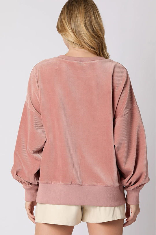 Luvik | Joulukurpitsa-kakku Hologrammi Pyöreä kaula löysä collegepaita