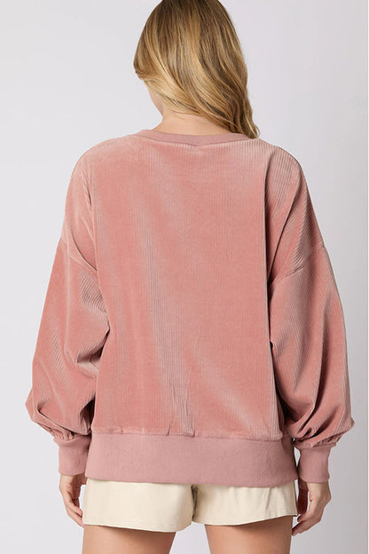 Luvik | Joulukurpitsa-kakku Hologrammi Pyöreä kaula löysä collegepaita