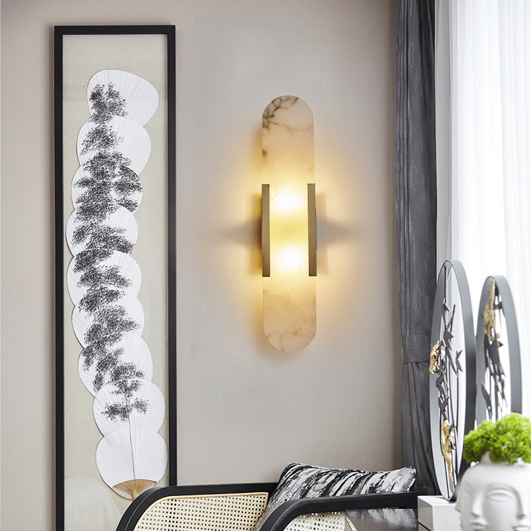 Moderne marmor vegglys - Elegant veggarmatur | Luvikno