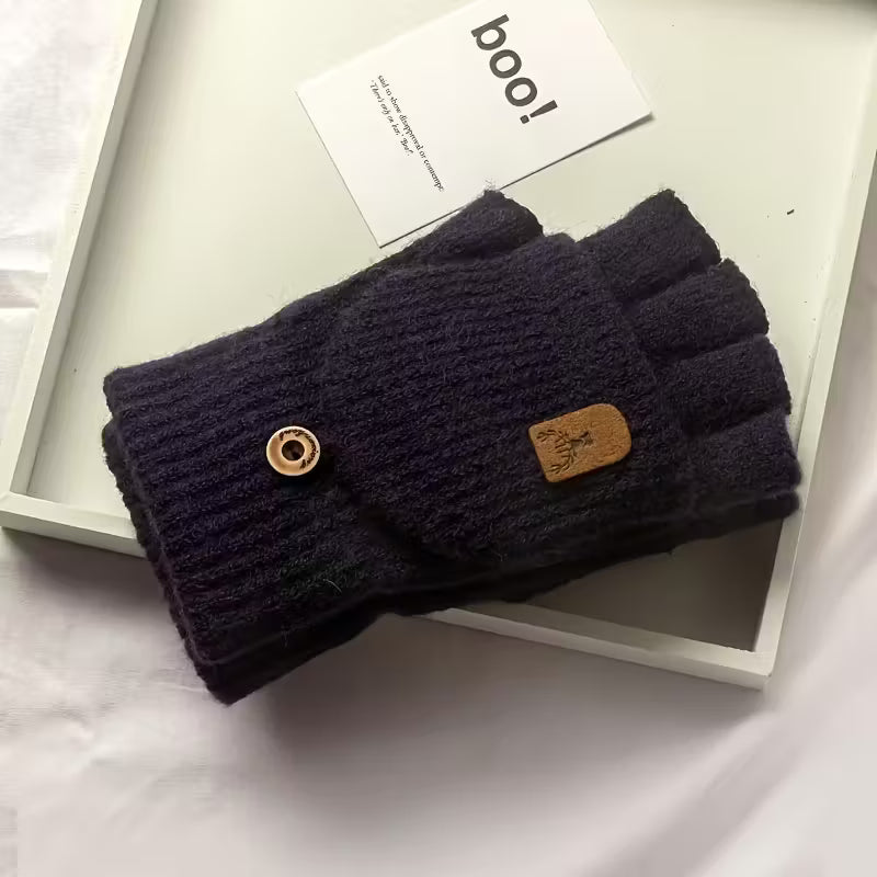 Luvikno | Menns WinterPro Fingerless Hansker – Tykk, Varm og Behagelig