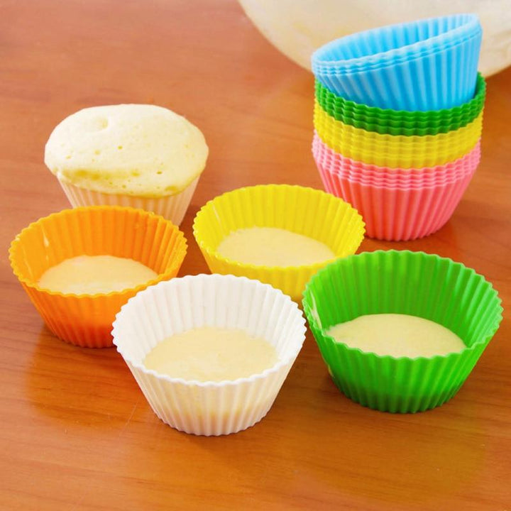 6stk Muffin Kake Gjenbrukbare Silikone Bakeformer | Luvikno