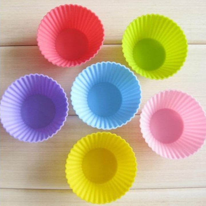 6stk Muffin Kake Gjenbrukbare Silikone Bakeformer | Luvikno
