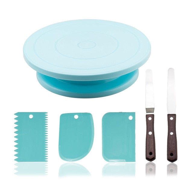 6Pcs Set Kake Snurrende Kakefat Roterende Bord Kakebord | Luvikno