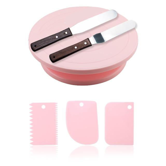 6Pcs Set Kake Snurrende Kakefat Roterende Bord Kakebord | Luvikno