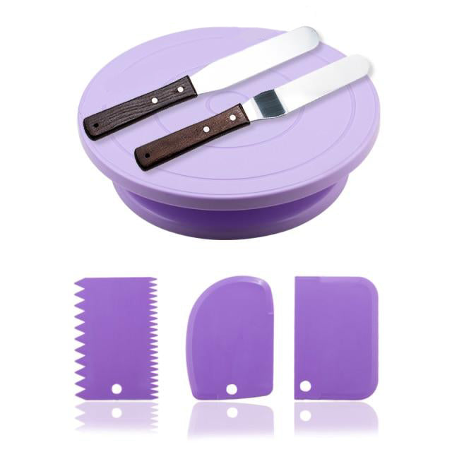 6Pcs Set Kake Snurrende Kakefat Roterende Bord Kakebord | Luvikno