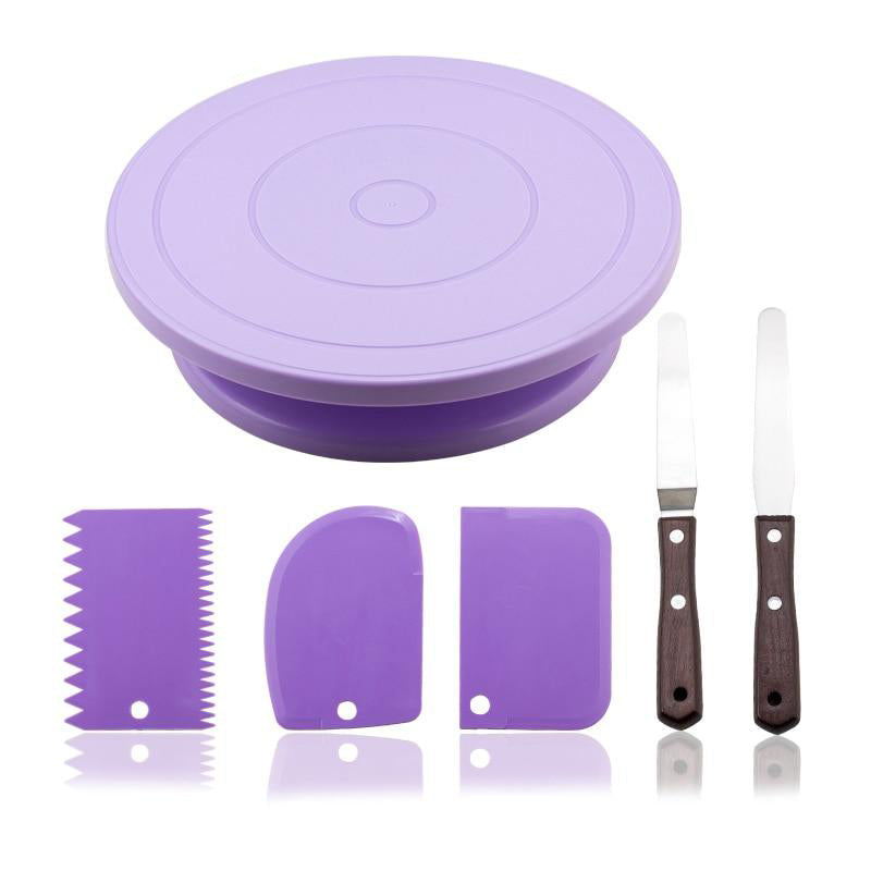 6Pcs Set Kake Snurrende Kakefat Roterende Bord Kakebord | Luvikno