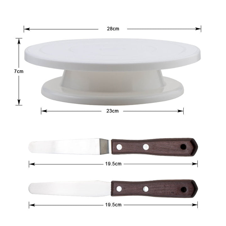 6Pcs Set Kake Snurrende Kakefat Roterende Bord Kakebord | Luvikno