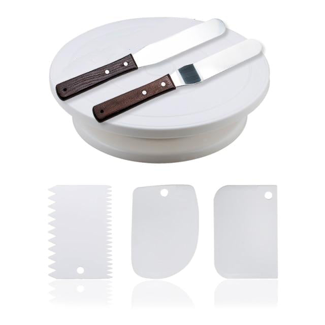 6Pcs Set Kake Snurrende Kakefat Roterende Bord Kakebord | Luvikno