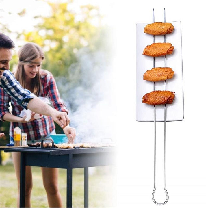 6stk U-formet BBQ Spyd i rustfritt stål Kebab Spyd med Spydpose | Luvikno
