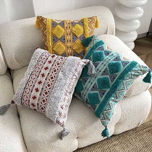 Boho fôret frynse kast puteomslag | Luvikno