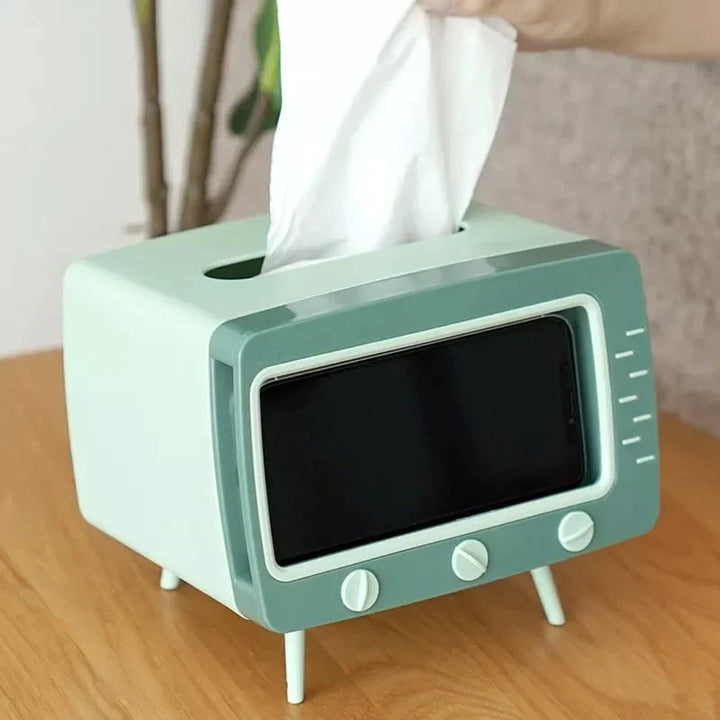 Kreativ Tv Tissue Box Holder Med Telefonholder Luvikno