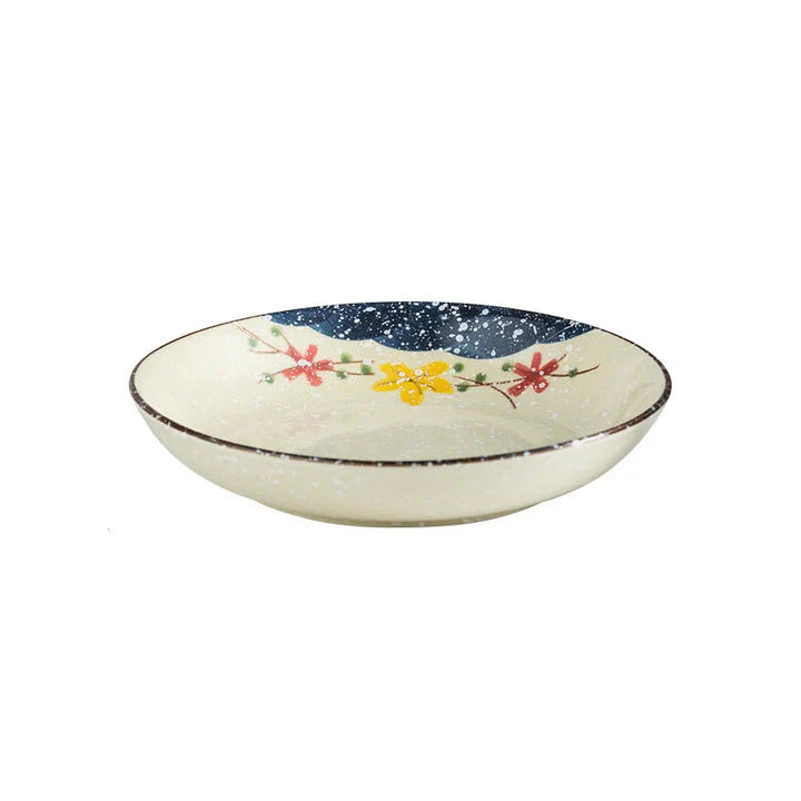 7" og 8" Underglaze Keramisk Rund Tallerken Husstands Kjøkkenverktøy | Luvikno