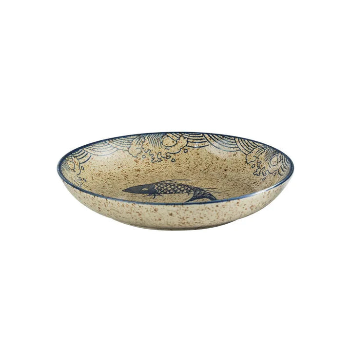 7" og 8" Underglaze Keramisk Rund Tallerken Husstands Kjøkkenverktøy | Luvikno