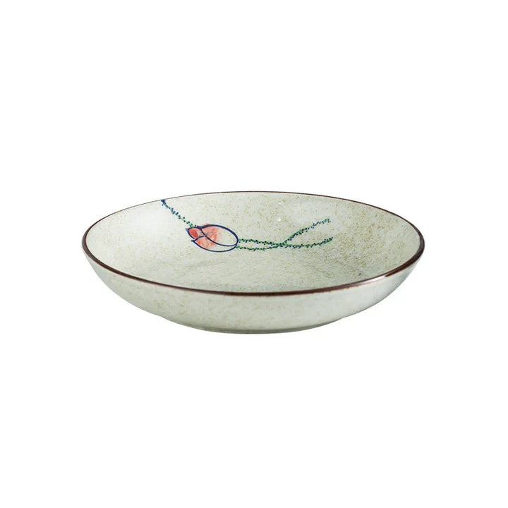 7" og 8" Underglaze Keramisk Rund Tallerken Husstands Kjøkkenverktøy | Luvikno