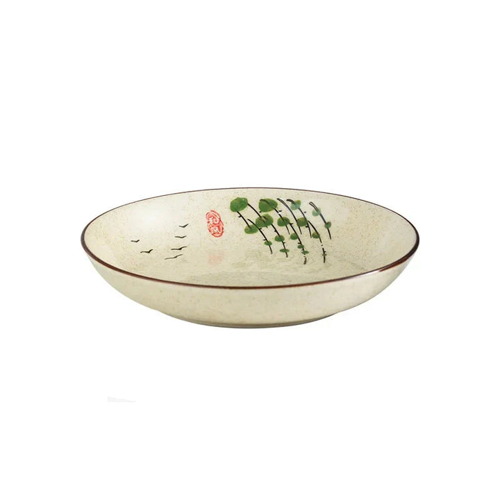 7" og 8" Underglaze Keramisk Rund Tallerken Husstands Kjøkkenverktøy | Luvikno