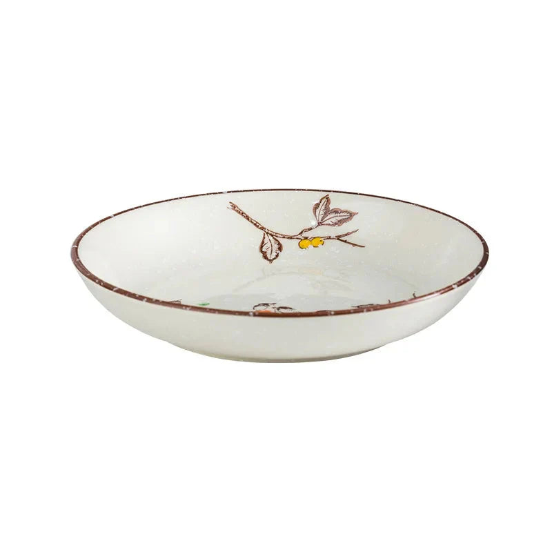 7" og 8" Underglaze Keramisk Rund Tallerken Husstands Kjøkkenverktøy | Luvikno