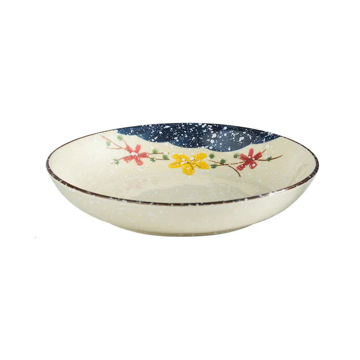 7" og 8" Underglaze Keramisk Rund Tallerken Husstands Kjøkkenverktøy | Luvikno