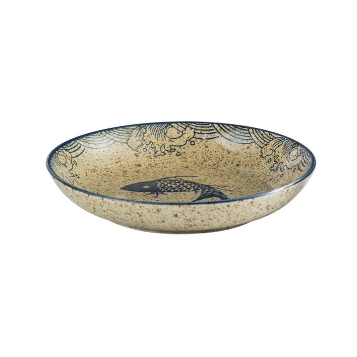 7" og 8" Underglaze Keramisk Rund Tallerken Husstands Kjøkkenverktøy | Luvikno