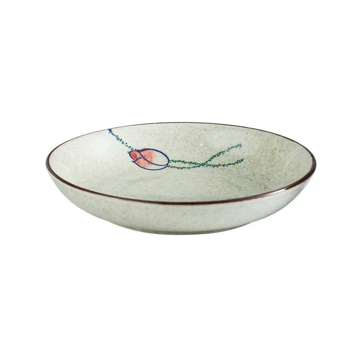 7" og 8" Underglaze Keramisk Rund Tallerken Husstands Kjøkkenverktøy | Luvikno