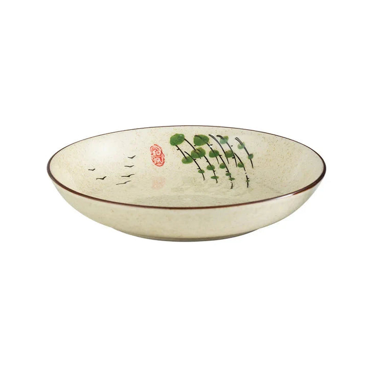 7" og 8" Underglaze Keramisk Rund Tallerken Husstands Kjøkkenverktøy | Luvikno