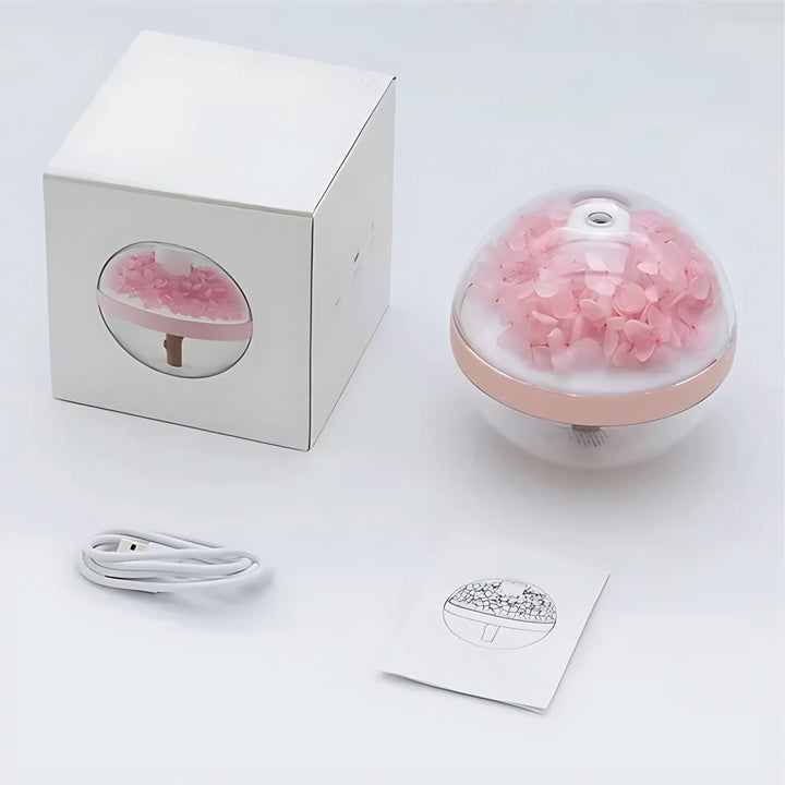 SereniGlow | Essensielle olje diffuser luftfukter – Ultrasonisk kjølig damp – USB-oppladbar – LED nattlys for soverom og barnerom Luvikno