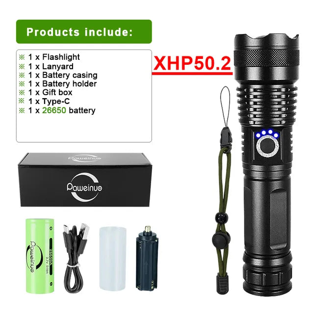 Oppladbar LED-lommelykt for Adventure Luvikno