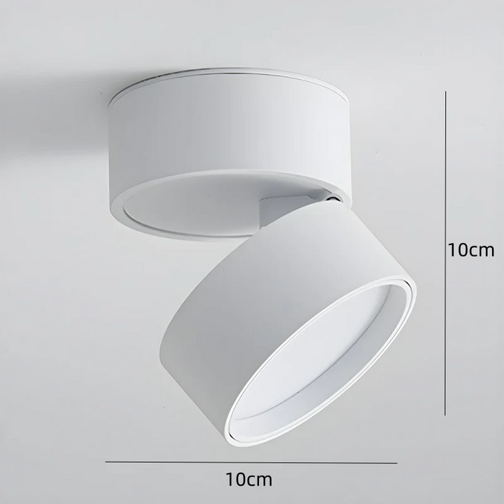 LED taklampe med justerbart spotlight-hode Luvikno