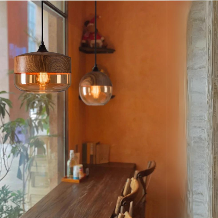 Stilig Skandinavisk Tre Taklampe - NordLuna | Luvikno