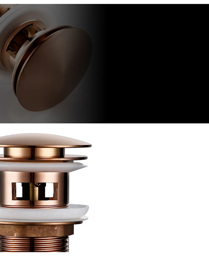 Bagnolux Rose Gold Sink Drain Valve Luvikno