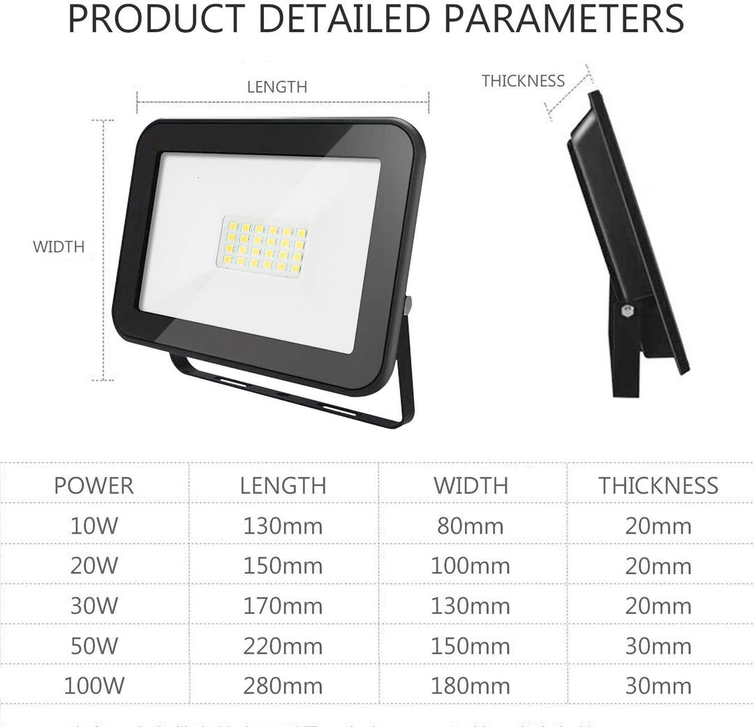 5X LED Flomlys Utendørs Spotlys | Luvikno