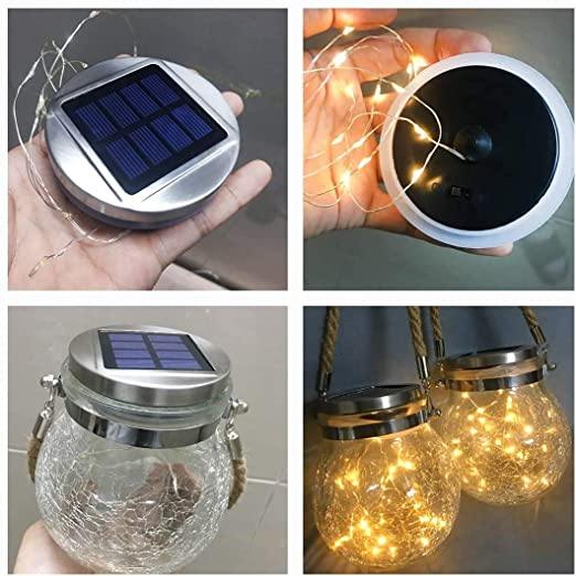 Solar Mason Jar Lamp - Lunara | Luvikno